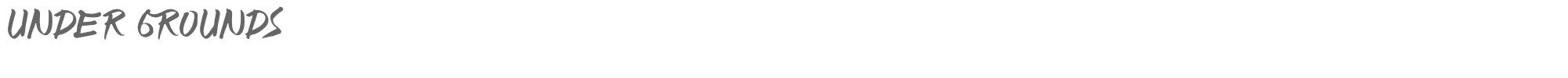 Sample characters Under Grounds Font